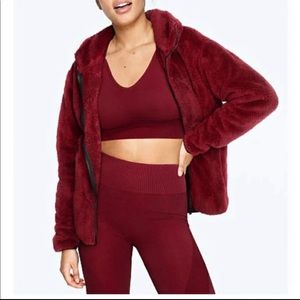 vs pink teddy full zip